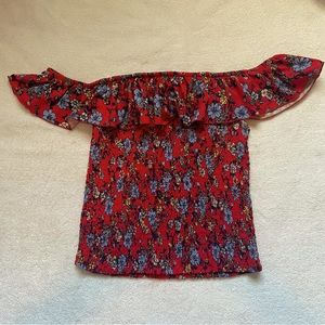 Almost Famous Floral Off The Shoulder Top